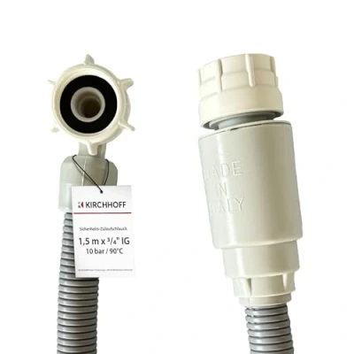 Afbeelding van Kirchhoff Wasmachine veiligheidstaps toelopende toevoerslang, 3/4&quot; IT x 1,5m IT, 10bar/90C 98657210