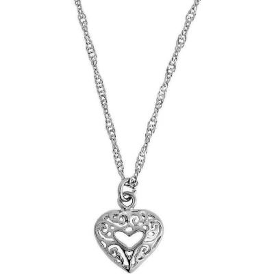 Afbeelding van Behave Zilverkleurige ketting met hart hanger