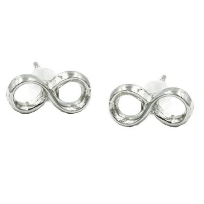 Afbeelding van Infinity Oorbellen Knopjes Minimalistisch Zilverkleurig 9 bij 4 mm Miresa