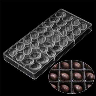 Afbeelding van ECOSWAY 32 Gaten Vierkante Vorm Vormige 3D Clear Polycarbonaat Chocolade Schimmel Jelly Candy Maken Mold Diy Mallen Zoete Snoep Sugarcraft Fondant Bakken