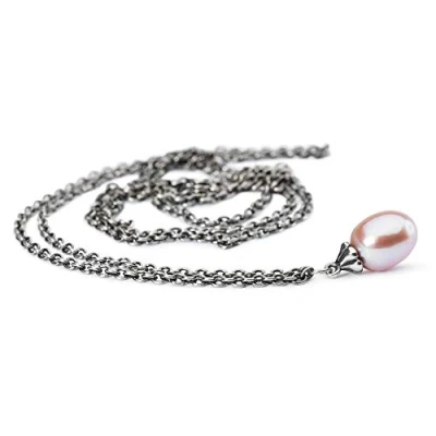 Afbeelding van TrollbeadsTAGFA 00055 Ketting Roze Parel zilver/zoetwaterparel 120 cm