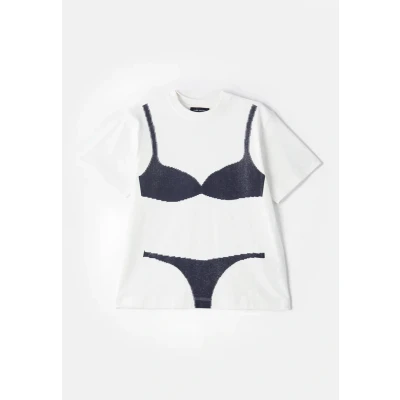 Afbeelding van MARC Jacobs BRA BOX TEE Tshirt print, Dames, Maat: XS, White