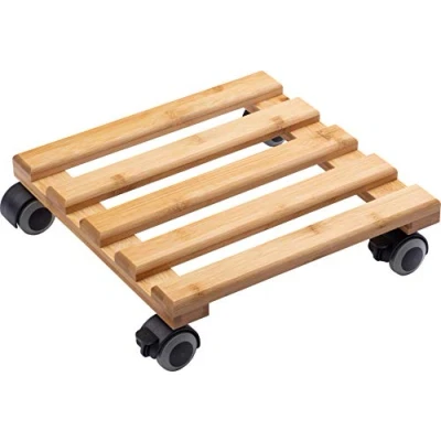 Afbeelding van Metafranc WU0825340 Plantentrolley Bamboe Laadvermogen (max.): 60 kg 300 mm x 74 Aantal rollers 4
