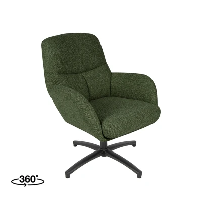 Afbeelding van Label51 Chill Zone draaifauteuil bouclé groen/groen Boucle