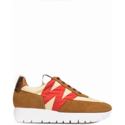 Afbeelding van Wonders Odisei dames sneaker bruin maat 35 (EU) 2 (UK)