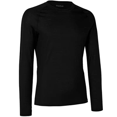 Afbeelding van GripGrab Merino Blend Thermal Lange Mouw Herfst Winter Fiets Ondershirt Thermoshirt met Merinowol Navy Blauw Heren Maat XL