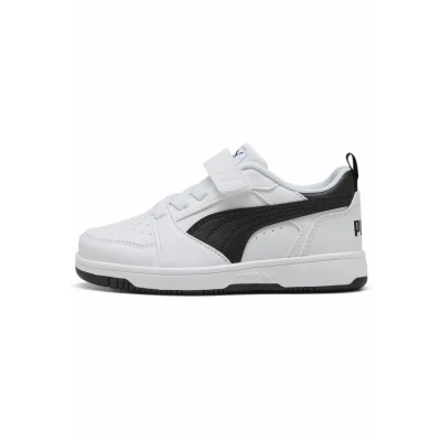 Afbeelding van Puma Rebound V6 LO Babyschoenen voor kinderen, Maat: 20, White black Kunststof