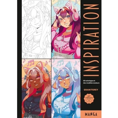 Afbeelding van Inspiration Manga Hachette Kleurboek voor volwassenen en kinderen