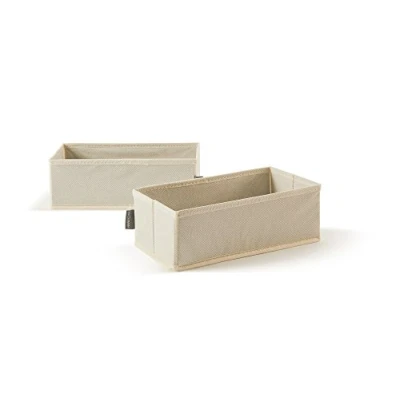 Afbeelding van Perfetto Organizer TNT lade Easybox Afmeting 28 x 14 9 cm. Set van 2 stuks, kleur Beige, stof Ecru, één maat