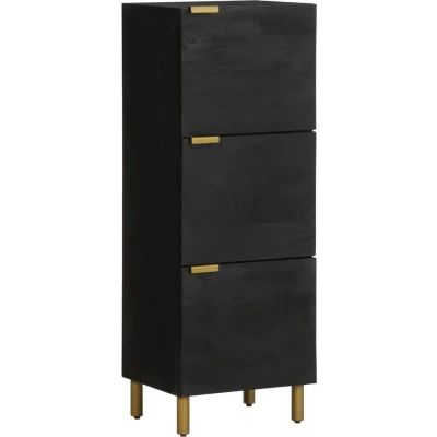 Afbeelding van vidaXL Hoge kast 40x33x110 cm bewerkt hout zwart
