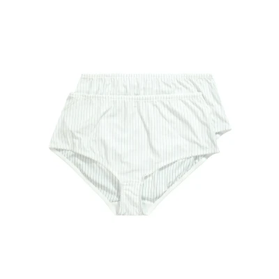 Afbeelding van Ulla Popken 2ERPACK Nadelstreifen HÖHER Geschnitten Slip, Dames, Maat: 50/52, .