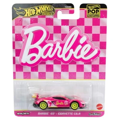 Afbeelding van Mattel, Hot Wheels verzamelaar voertuig Corvette van Barbie voor 65e verjaardag