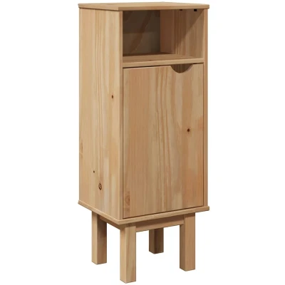 Afbeelding van vidaXL Badkamerkast OTTA 35x30x90 cm massief grenenhout, badkamer kast, medicijnkastje, kast badkamer, badkamerkastje, toiletkastje, badkamermeubel