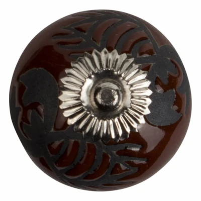 Afbeelding van Good in Style Meubelknop 40mm reliëf kreeft bruin/zwart
