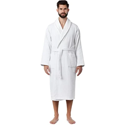 Afbeelding van Ladeheid Badjas, Heren, Maat: Small, White