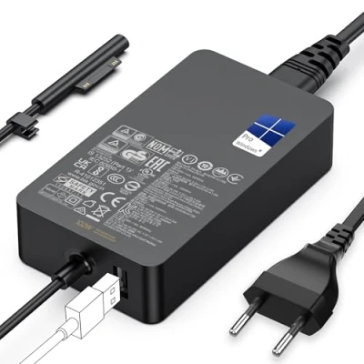 Afbeelding van Surface Book 2 oplaadkabel, Pro oplader, 102 W, 15 V, 6,33 A, Microsoft voeding voor 2/1/3, Laptop Studio 2/1, Windows Laptop/Pro/Go, 9,8 ft