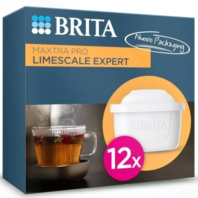 Afbeelding van BRITA MAXTRA PRO Limescale Expert Water Filter Cartridge 12 Pack (NIEUW) Originele navulling voor ultieme apparaatbescherming, vermindering van onzuiverheden, chloor en metalen