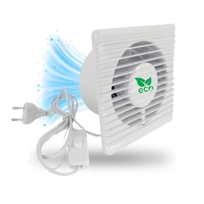 Afbeelding van TronicXL 100 mm afvoerlucht/toevoerlucht groeiventilator ventilator met stekker en schakelaar voor homebox kweekkast Secret Jardin GrowPro DiamondBox Zelsius Mars Hydro etc.