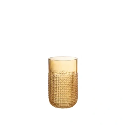 Afbeelding van J Line vaas Patroon glas oranje small