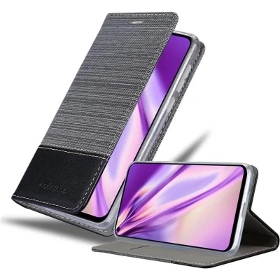 Afbeelding van Cadorabo Hoesje geschikt voor Huawei NOVA 5 / PRO in GRIJS ZWART Beschermhoes met magnetische sluiting, standfunctie en kaartvakje Book Case Cover Etui