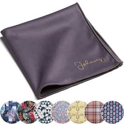 Afbeelding van Johans® XXL Microvezeldoek voor het reinigen van smartphone, tablet, bril, display, camera, displaydoek, brillenpoetsdoek, reinigingsdoek, opticienkwaliteit in 30 x cm (Antraciet)