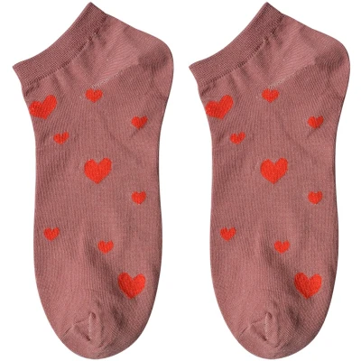 Afbeelding van Clayre &amp; Eef Grappige Sokken one size Roze Polyester Hartjes