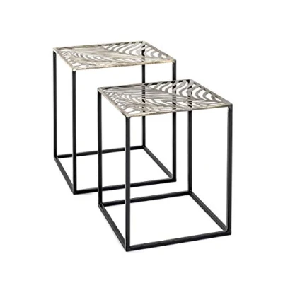 Afbeelding van HAKU Möbel, Salontafel, Bijzettafel set van 2 (40 x 40 50 cm)