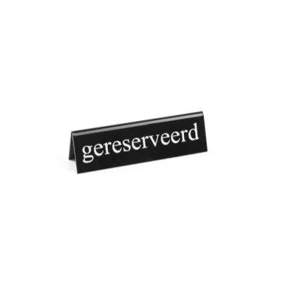 Afbeelding van HENDI Tafelstandaard gereserveerd &quot;gereserveerd&quot; 130x35x(H)40 mm