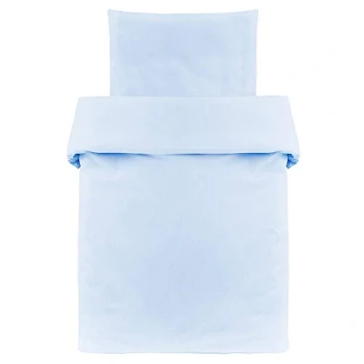Afbeelding van Makian Baby Dekbedovertrek en Kussensloop (80x80 40x35 cm) Voor Ledikant, Box, Wieg, Campingbedje 100% Katoen (Blauw)