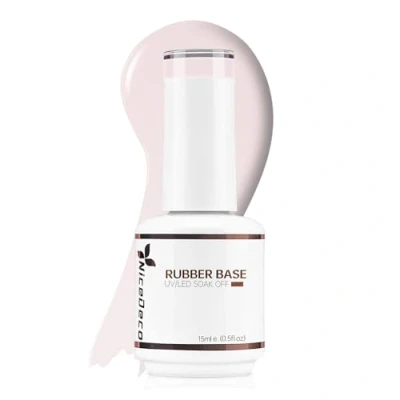 Afbeelding van Nicedeco Rubber Base Gel Nail Polish UV LED Semi permanent Soak Off Nagellak Translucent Kleur Coat 15ML 023