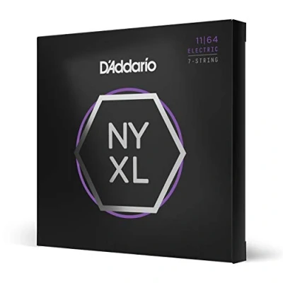 Afbeelding van D&#039;Addario NYXL 11 64 Carbon Steel Alloy 7 string Elektrische gitaarsnaren
