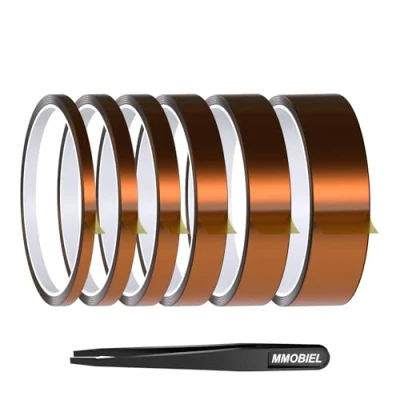 Afbeelding van MMOBIEL 3mm tot 25mm ESD Hittebestendige Polyimide Tape Set 30m Hittebestendig 280C.