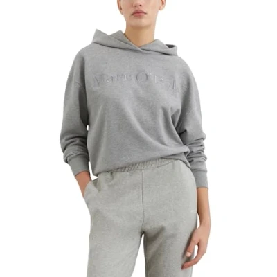 Afbeelding van Marc O&#039;Polo Hoodie Embroidery AT Front Hoodie, Dames, Maat: Large, Soft stone melange