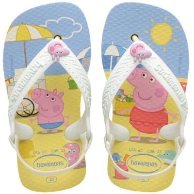 Afbeelding van Havaianas Unisex Baby Peppa Pig Flip Flop, Botercrème, 7 UK Kind, Boterroom, Child