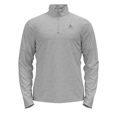 Afbeelding van Longsleeve Odlo Men Mid Layer 1/2 Zip Berra Grey Melange L