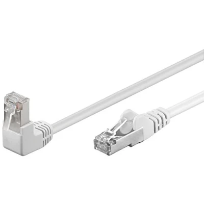 Afbeelding van FTP CAT5e Gigabit Netwerkkabel 1 kant haaks CCA 2 meter Wit