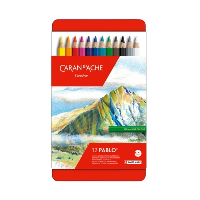 Afbeelding van Kleurpotloden Caran d&#039;Ache Pablo assorti blik à 12stuks