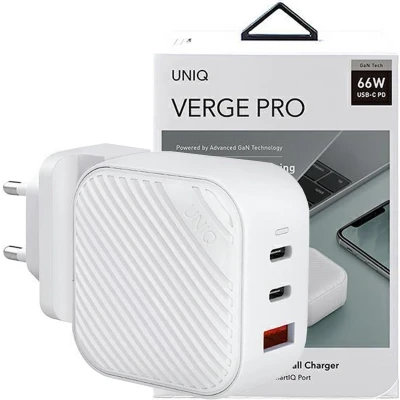 Afbeelding van Uniq Verge Pro 66W GaN USB C wandlader wit