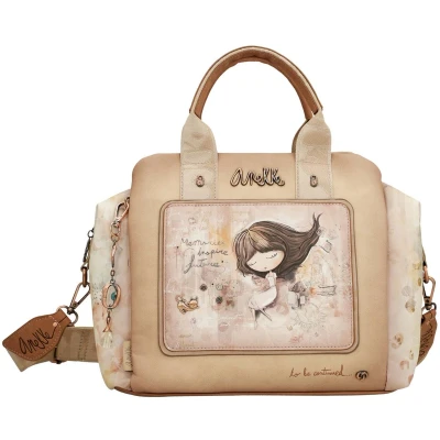 Afbeelding van Anekke Handtas Schoudertas Memories Bowling Bag Multicolor Beige
