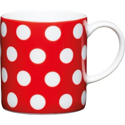 Afbeelding van KitchenCraft Espresso Kopje Polka Dot Rood 80ml