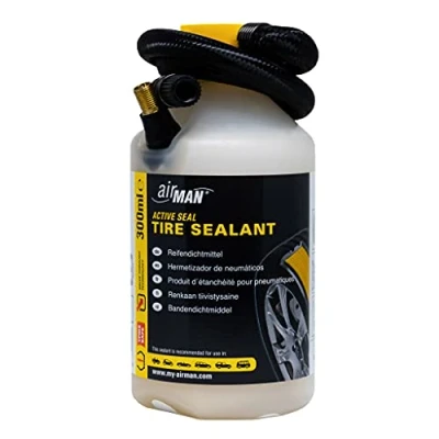 Afbeelding van AirMan 63 002 001 Universeel Tyre Afdichtmiddel 300 ml voor Noodgeval Langs de Weg,Rood/Zwart