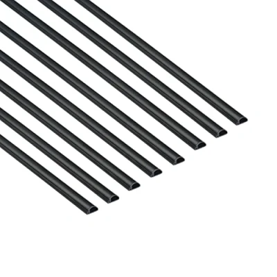 Afbeelding van D Line kabelgoot, 8 stuks, halfronde kan worden geschilderd, zelfklevende snoerbeschermer, verbergen van tv kabels, kabelbeheer x 20 mm (B) 10 (H) 1 meter lang (8 meter) zwart