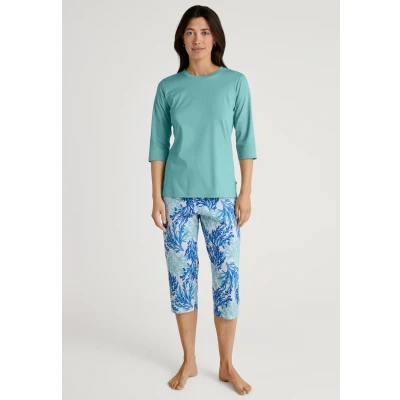 Afbeelding van Calida Coastal Dreams 3/4 SET Pyjama, Dames, Maat: 36/38, Ice green