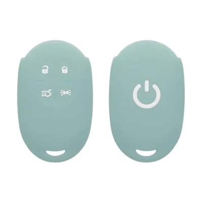 Afbeelding van kwmobile autosleutel hoesje geschikt voor Fiat 500E 4 knops hoes TPU behuizing Beschermende auto sleutel case Sleuteletui in cool mint