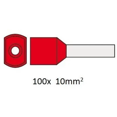 Afbeelding van Cimco 187713 Dubbele adereindhulzen 10 mm² Deels geïsoleerd Rood 100 stuk(s)