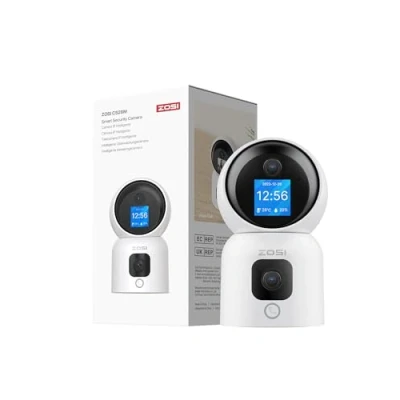 Afbeelding van ZOSI C528M WiFi Bewakingscamera met Monitor, 2,4/5 GHz, IP Camera Dual Lens (3MP + 3MP), 360 Graden Draaibare voor Binnen