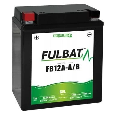 Afbeelding van FULBAT Batterij Moto GEL FB12A A/B (12N12A 4A 1) / YB12A A 12V 12,6AH 155A