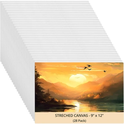 Afbeelding van Belle Vous 28 Pak Blank Canvas 20 x 30 cm Voorgerekte Paneelborden Geschikt voor Acryl en Olieverf, Maar ook Schetsen Tekenen