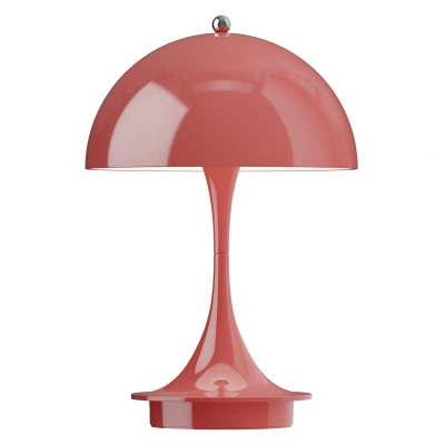 Afbeelding van Louis Poulsen Panthella Tafellamp V3Ø16 LED Oplaadbaar Opaque Coral
