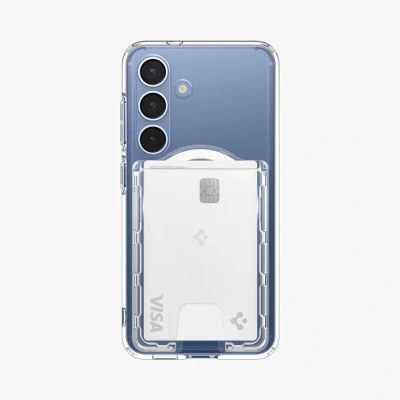 Afbeelding van Spigen Ultra Hybrid MagFit magnetische Kaarthouder 3 Kaarten Compatibel met Hoes Ontworpen voor Samsung Galaxy S25/S25+/S25 Modellen Kristalhelder